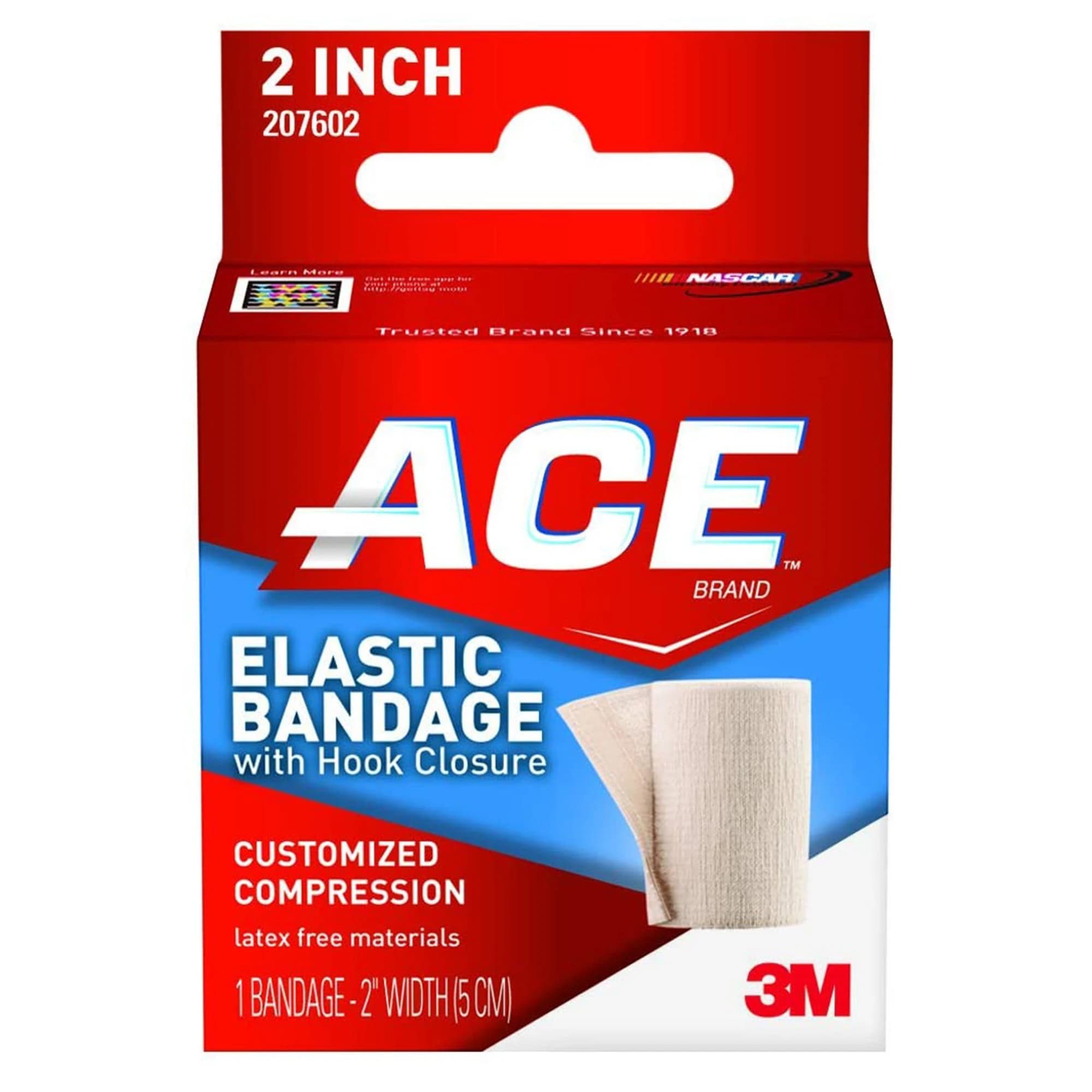 ACE Stretch Bandage Elastic, 2" x 4.2', Beige, Non-Sterile, 72/Case - Bandage Elast ACE Velcro - Image 1