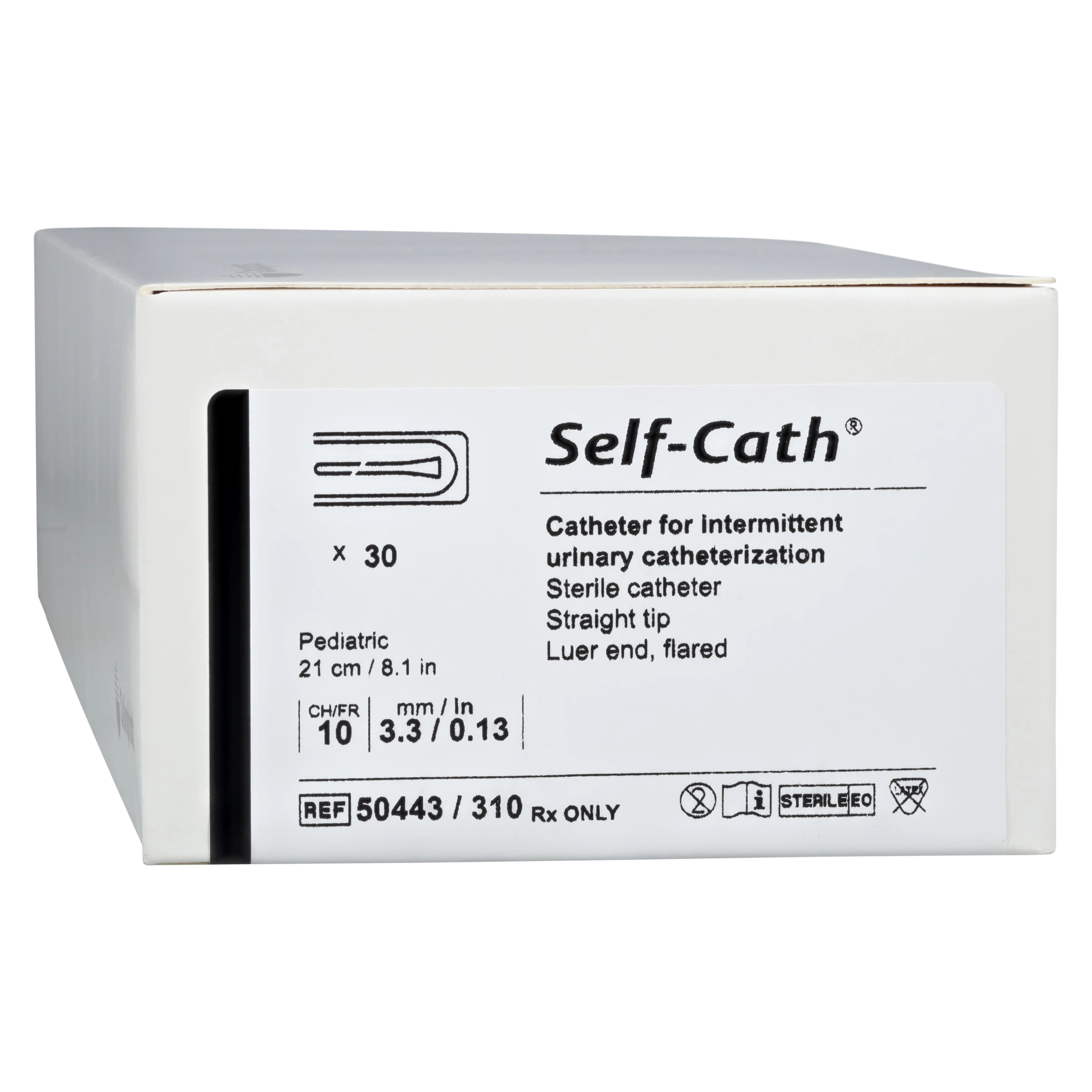 Coloplast Mentor Self-Cath Intermittent Catheter, Straight Tip, PVC, 10 Fr, Pediatric - Catheter Urethral Strg Tip Ped - Image 1