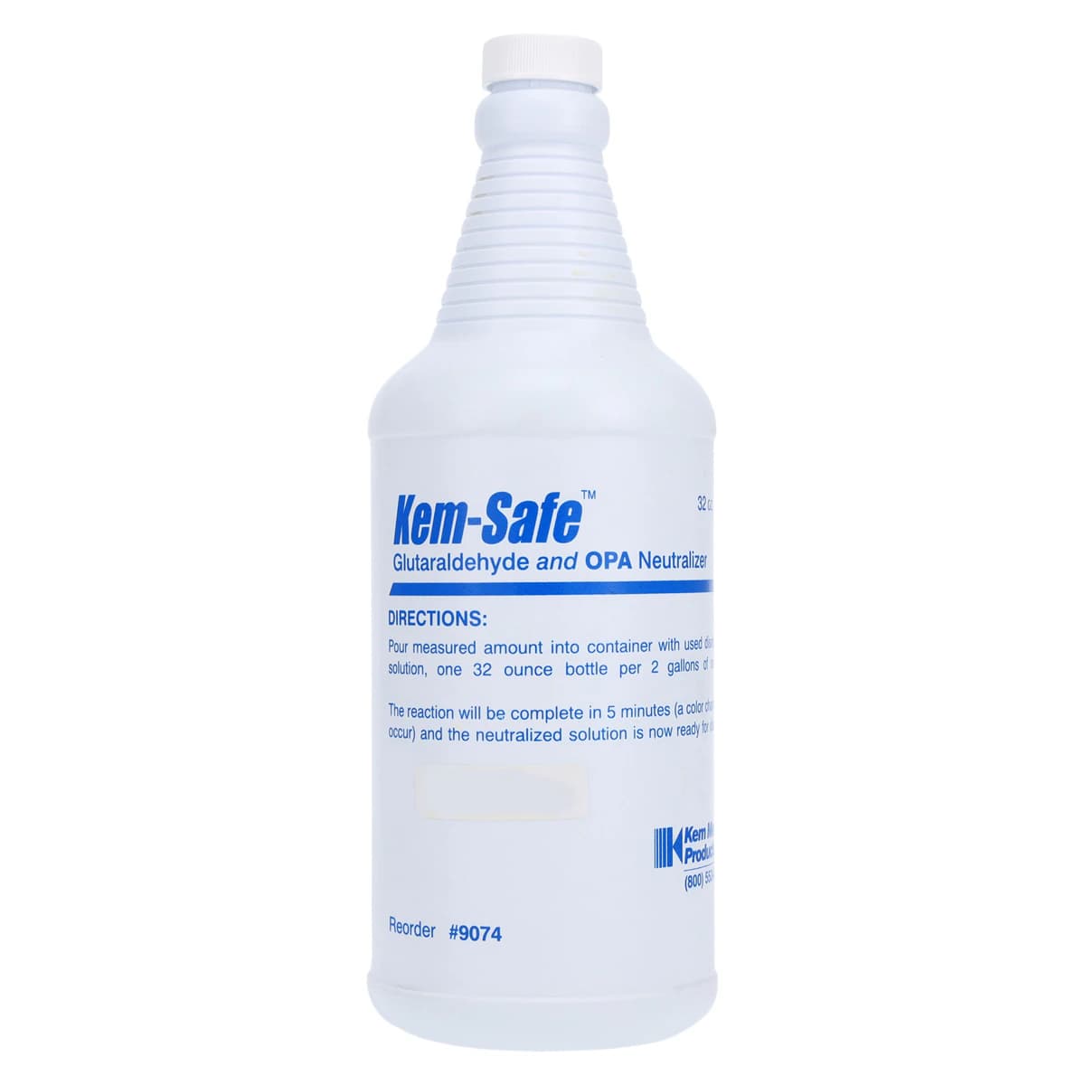 Kem-Safe OPA/Glutaraldehyde Neutralizer Solution, Glycine, 32 oz Bottle, 12/Case - Kem-Safe OPA/Gl Sol Neutrlzr - Image 1