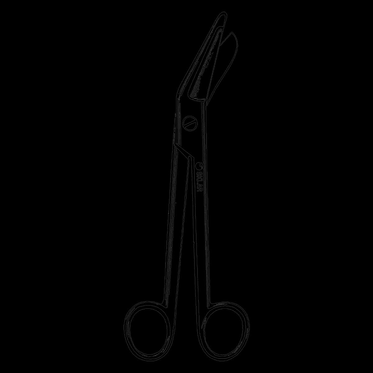 Sklar Esmarch Bruns Plaster Scissors, Angled, 8" Stainless Steel, Non-Sterile, Reusable, Each - Heavy Scissors - Image 1