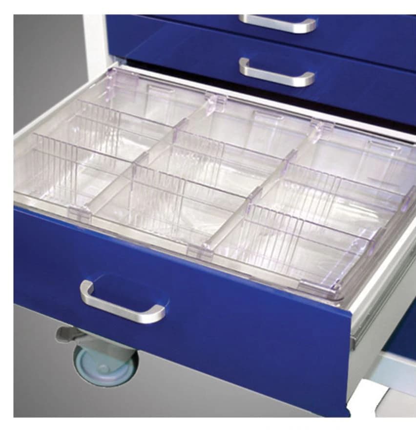 Waterloo Healthcare Crash Cart Divider Set, 5" Height, Fits 6/9/12" Drawers, 1/Set - Divider Set 5" f/Crash Cart - Image 1