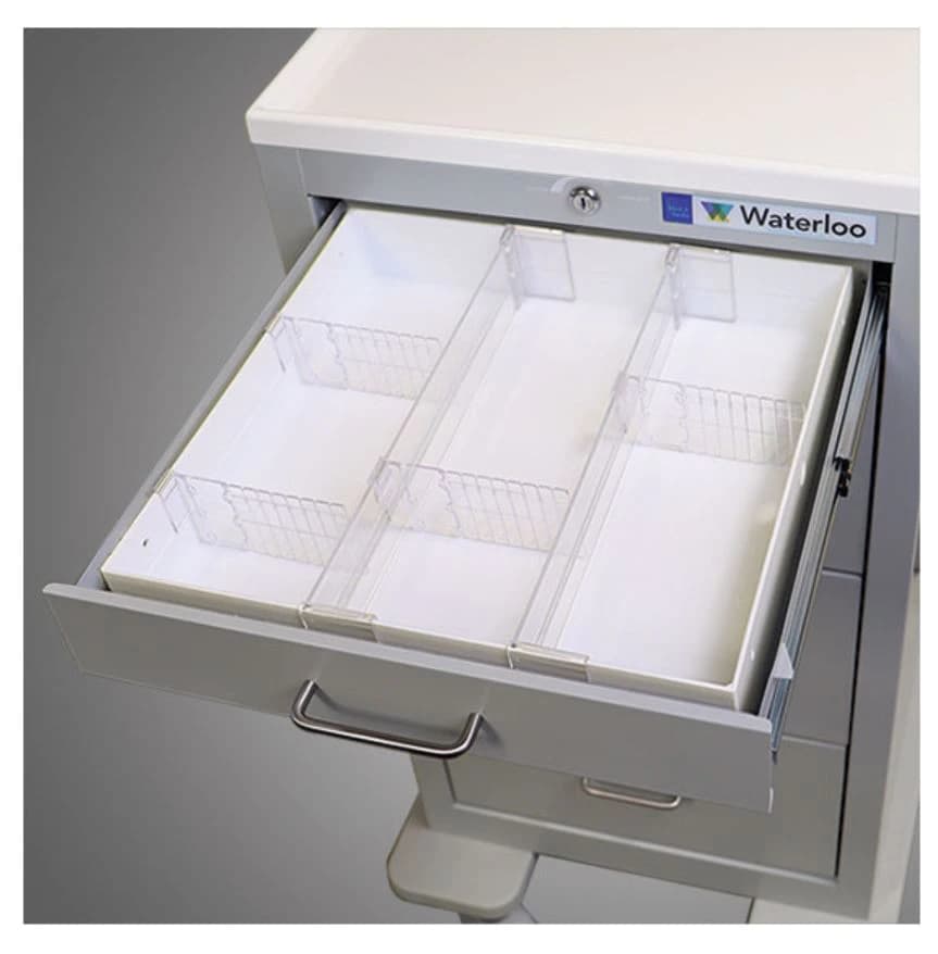 Waterloo Healthcare Divider System for Med JR Cart, 3" Slim Drawer Accessory - Divider System f/Med JR Cart - Image 1