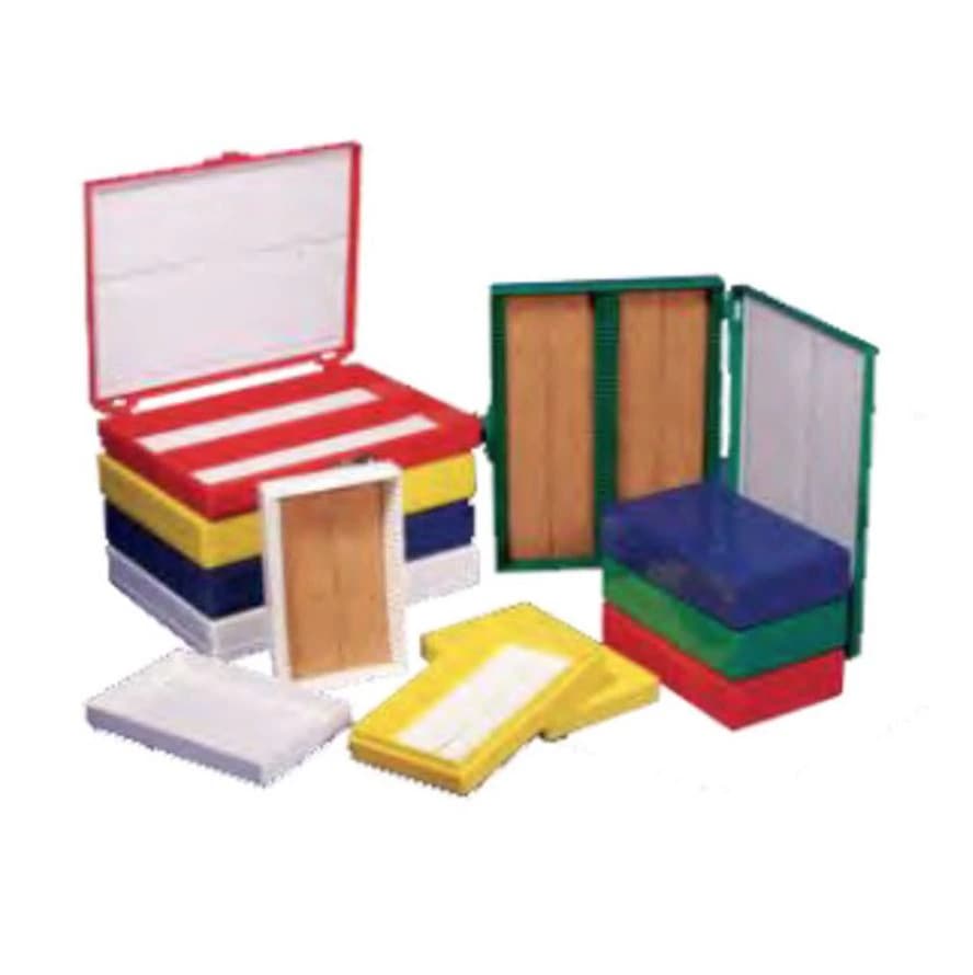 Microscope Slide Storage Box, 25 Position, with Lid, Each - Slide Storage Box - Image 1