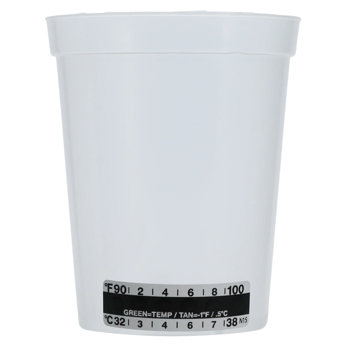 Plastic Beaker Cup with Temperature Strip, Sterile, Clear, 25/Box - Cup Beaker w/Temp Strip Plstc - Image 1