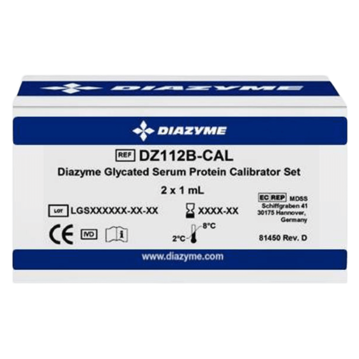 Diazyme Fructosamine Calibrator for Analyzer, 2 x 1 mL Liquid, Each - Fructosamine Calibrator - Image 1