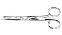 Integra Neurosciences Operating Scissors, Curved, 4.5" (4-1/2"), Stainless Steel, Each - Scissor Operating Curved 4.5" - Image 1
