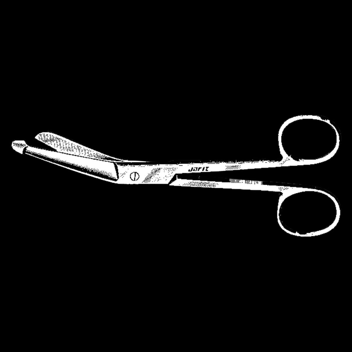 Lister Bandage Scissors, Angled, 5-1/2" Stainless Steel, Each - Lister Scissor Bandage - Image 1