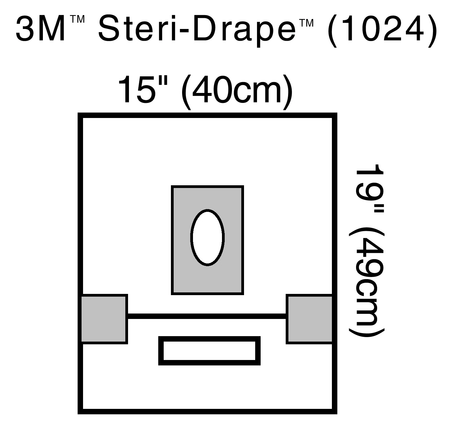 3M Steri-Drape Fenestrated Surgical Drape, 15" x 19", Sterile, Aperture, 1 Each - Drape Steri-Drape w/Aperture - Image 1