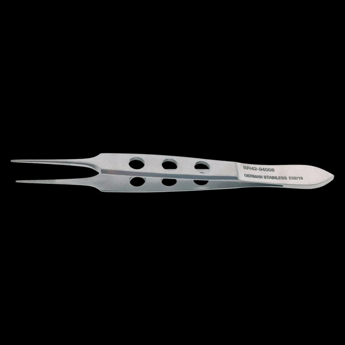 Bishop Harmon Iris Forcep, Straight, 3-1/2" Stainless Steel - Bishop Harmon Iris Forcep Strt - Image 1