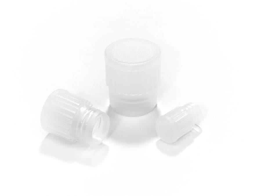 Caplugs Stopper Tube Cap, Polyethylene, Natural, for 10mm Tubes, 1000/Bag - Stopper Caps PE f/10mm Tubes - Image 1