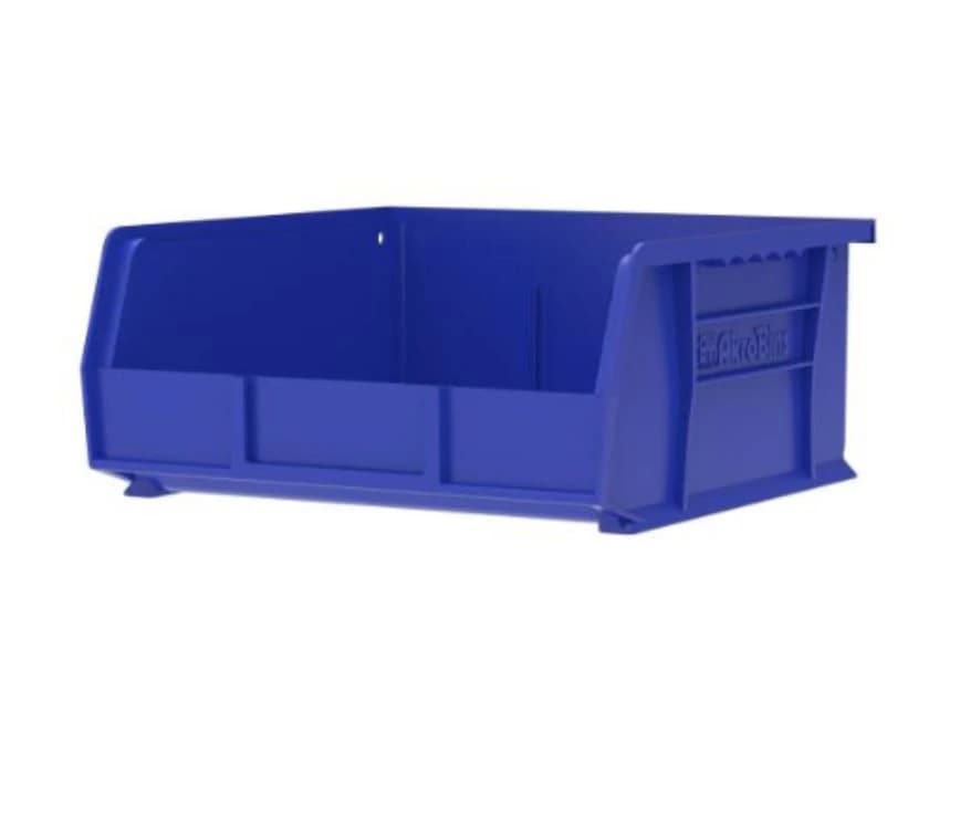 Akro-Mils Storage Bin, 10-7/8 x 11 x 5 Inches, Blue, 6/Case - Storage Bin 10-7/8x11x5 - Image 1