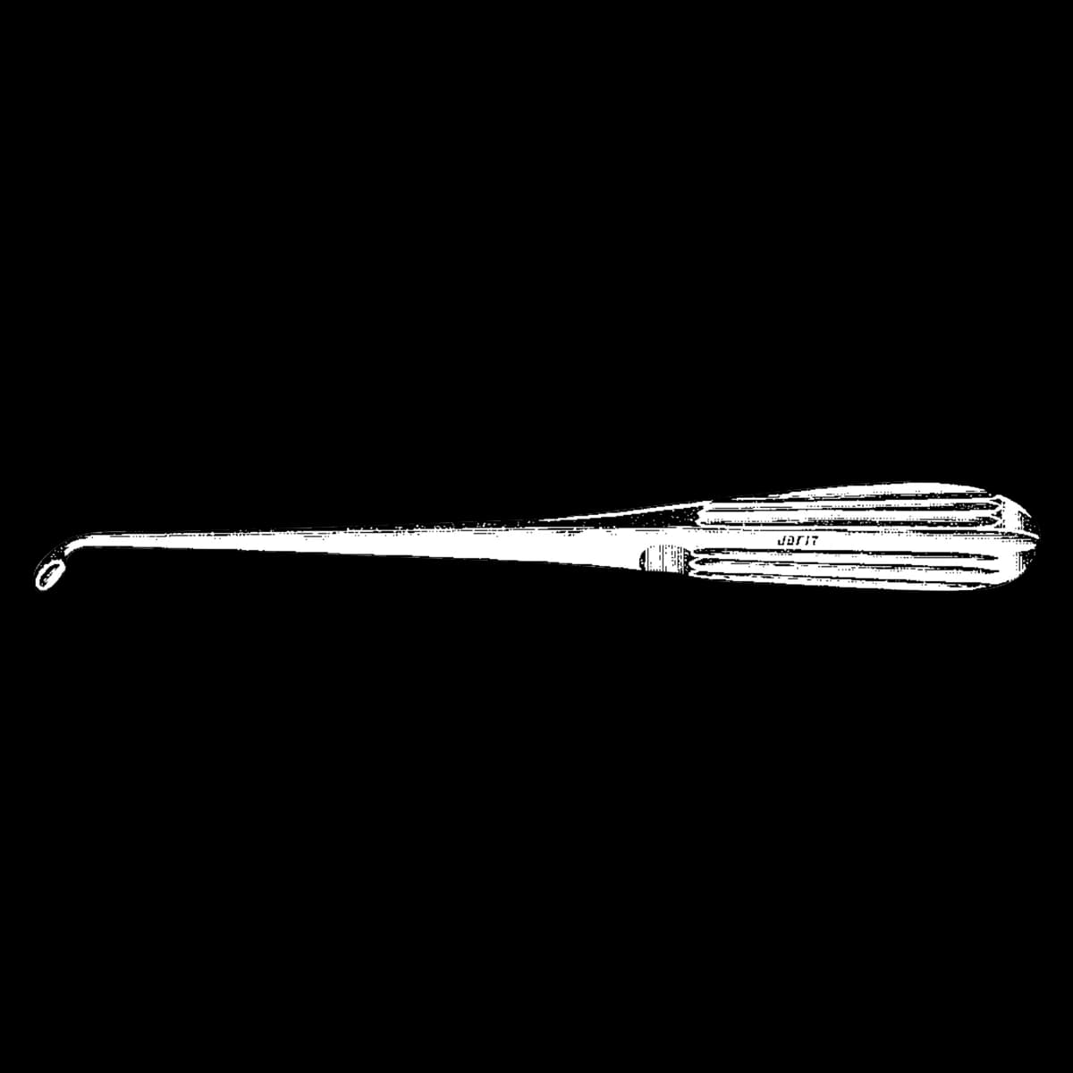 Integra Neurosciences Bruns Bone Curette, Angled, 9" Stainless Steel, Each - Curette Bruns Angled 9" - Image 1