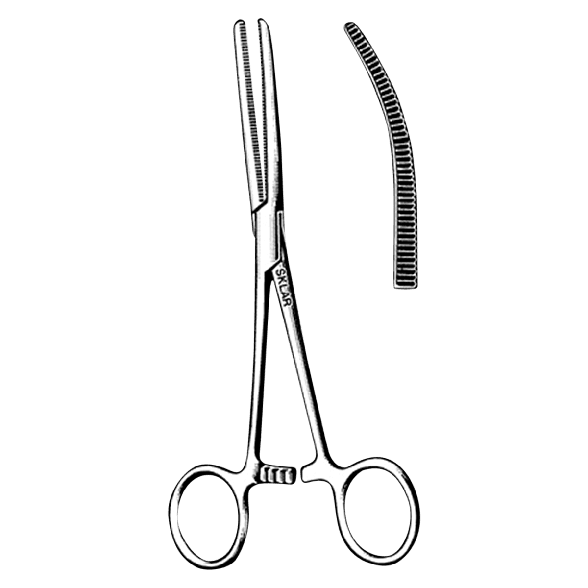 Sklar Rochester-Pean Hemostatic Forceps, Curved, 18" Stainless Steel - Forcep Rochester- Pean 18" - Image 1