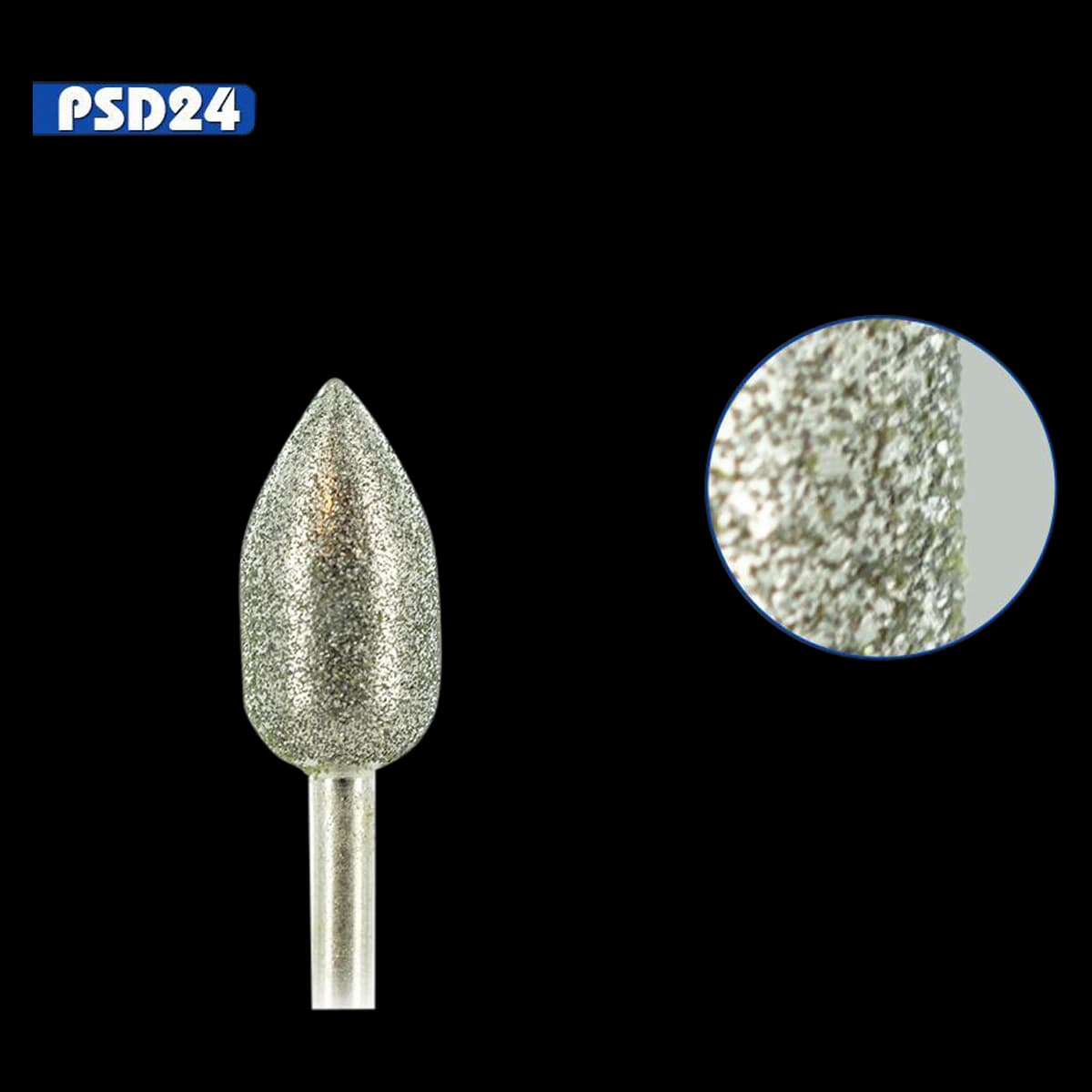 Diamond Pear Debriding Burr, 3/32", PBS, Each - Diamond Pear Debriding Burr - Image 1