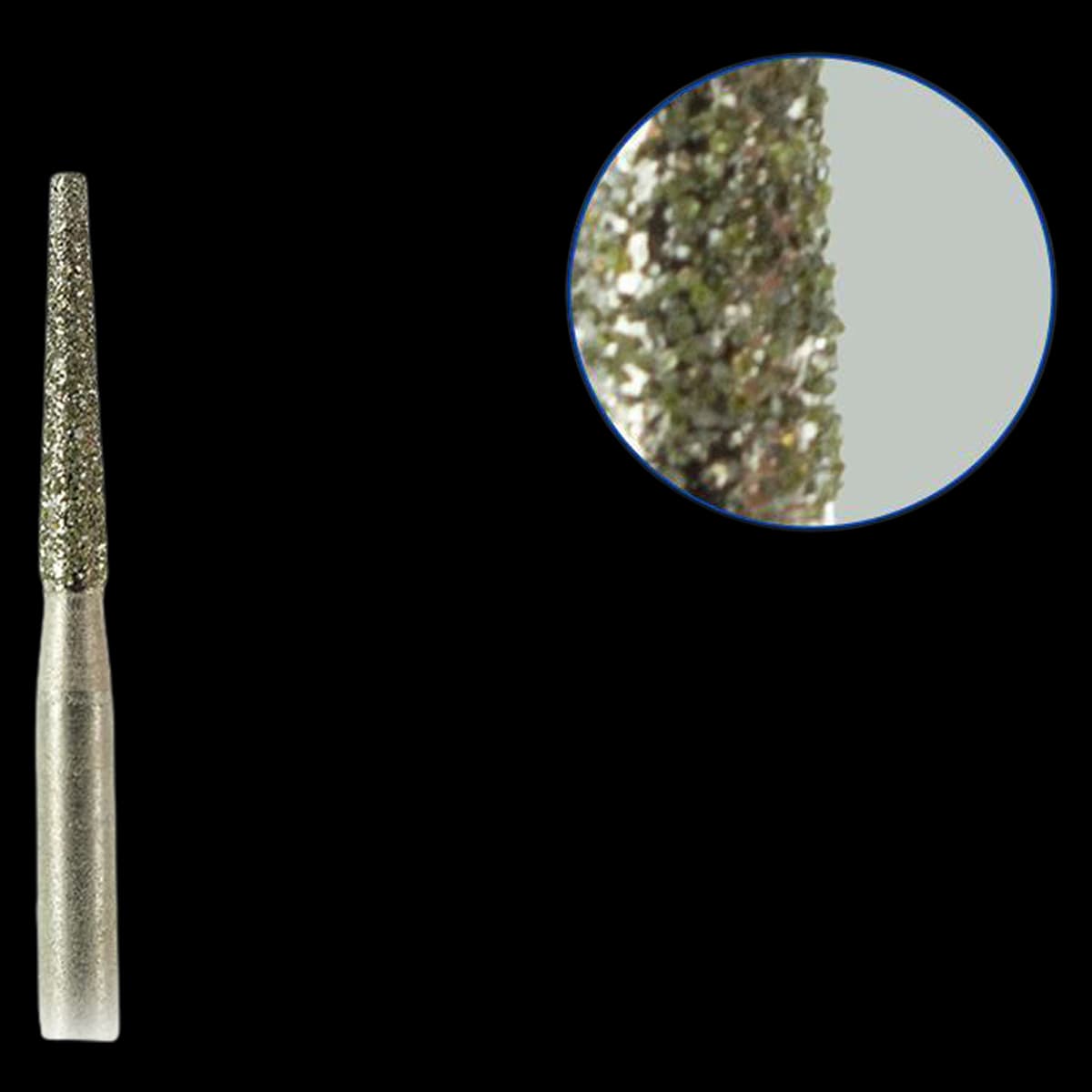 Medicool PBS Diamond Taper Debriding Burr, 3/32" Shank, Small Taper, Each - Diamond Taper Debriding Burr - Image 1