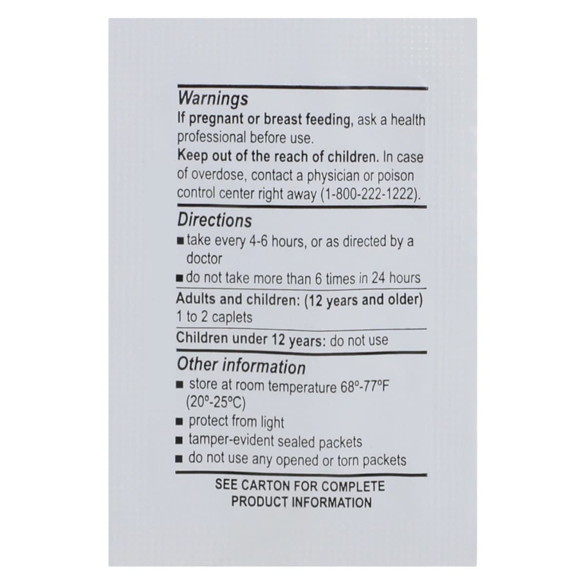 Medique Diphenhydramine HCL 25mg Caplets, Allergy Relief, Unit Dose Packets, 200/Box thumbnail 4