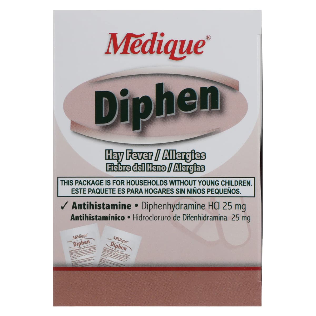 Medique Diphenhydramine HCL 25mg Caplets, Allergy Relief, Unit Dose Packets, 200/Box thumbnail 6