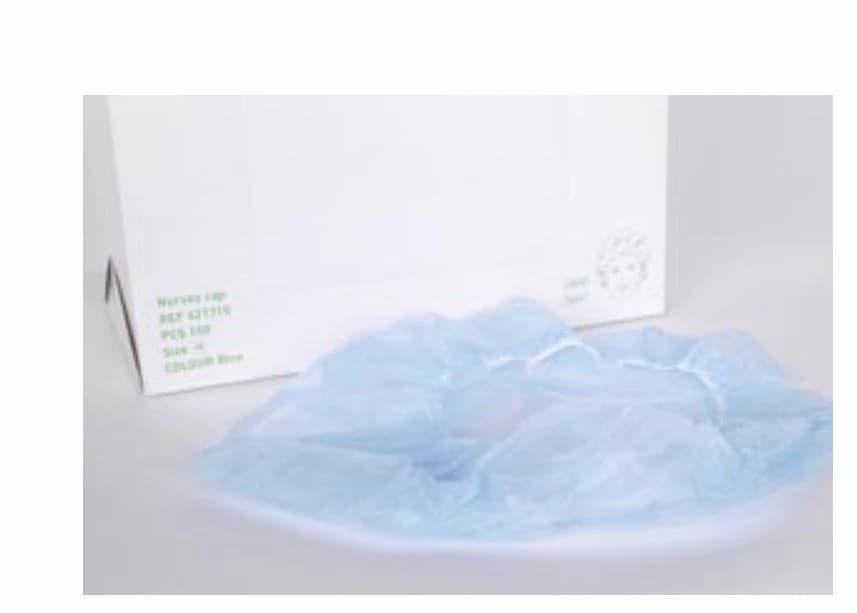 Cap Bouffant Annie Blue, Surgical, Medium, Disposable, 600/Case thumbnail 2