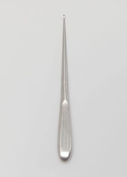 Bruns Bone Curette, Oval, Angled, 9" Stainless Steel, Each - Curette Bone Bruns Oval Angled - Image 1
