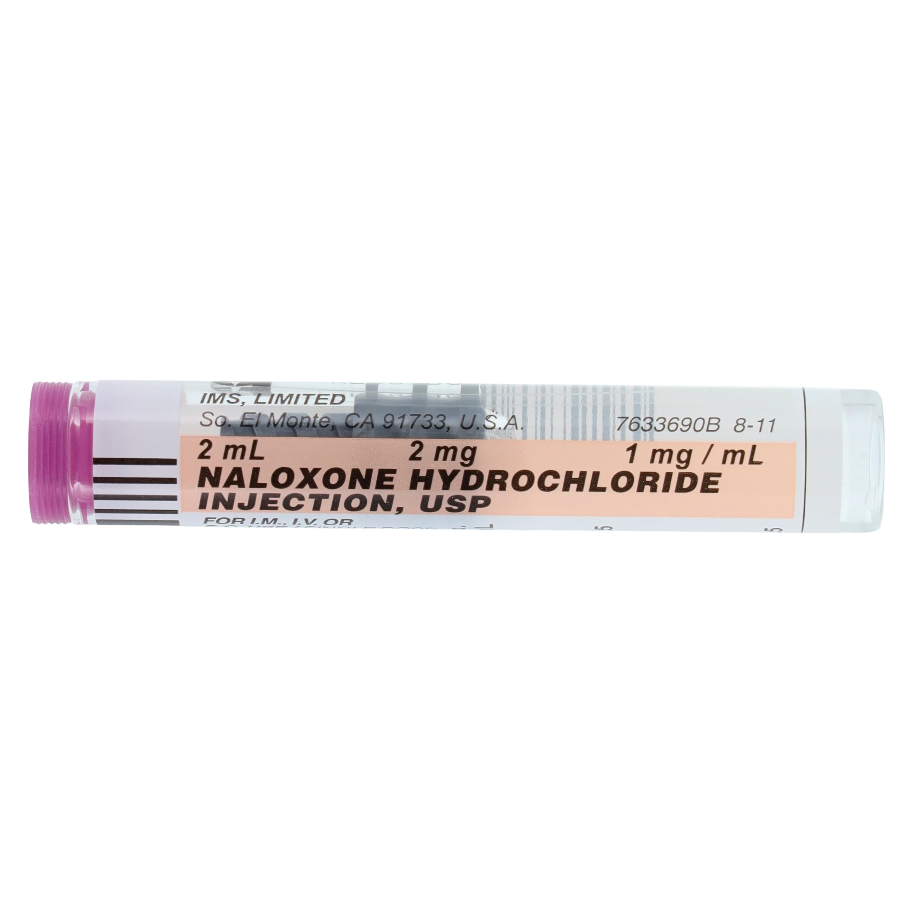 Naloxone HCl Injection 1mg/mL No Needle Luer-Jet Prefilled Syringe 2mL, 10/Package thumbnail 3