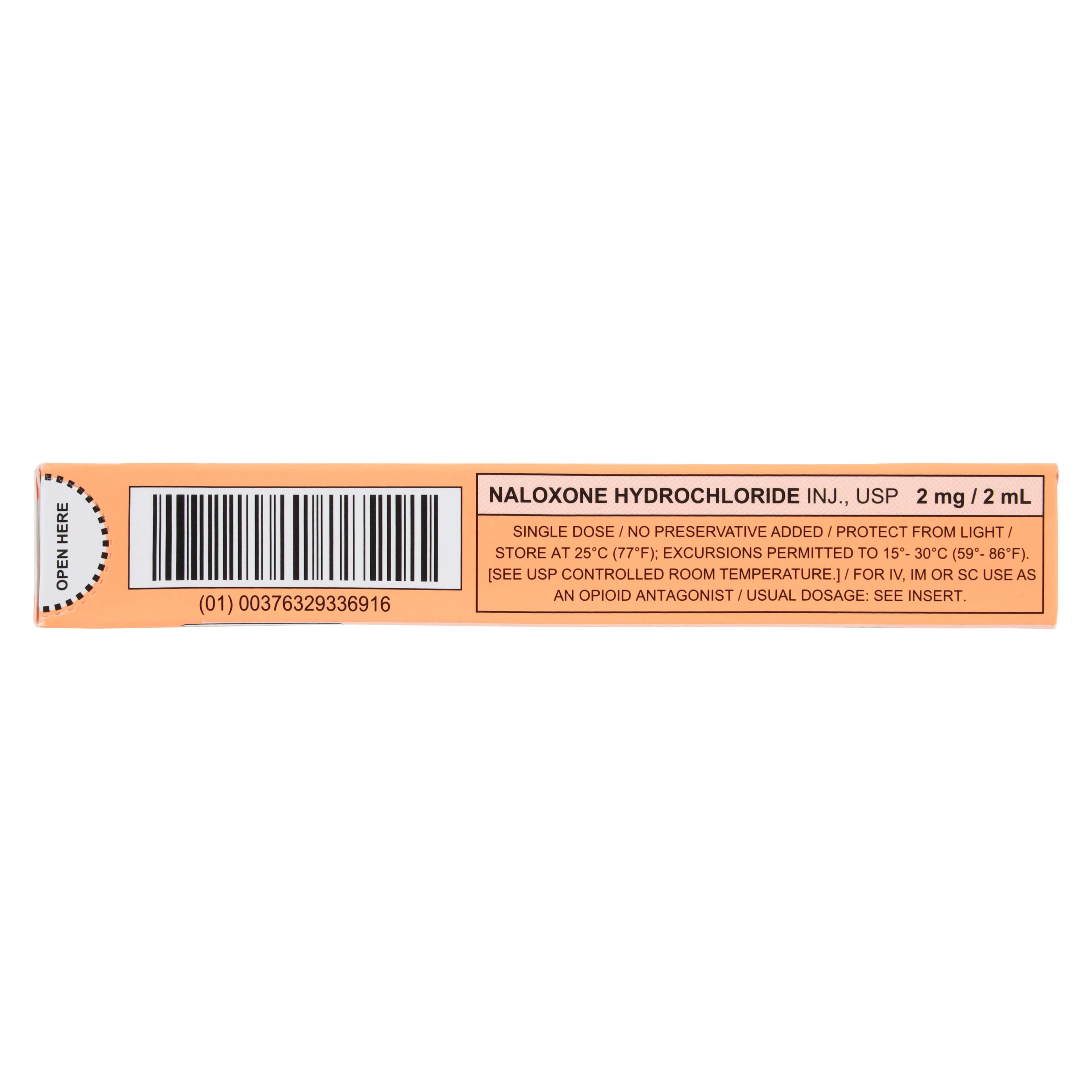 Naloxone HCl Injection 1mg/mL No Needle Luer-Jet Prefilled Syringe 2mL, 10/Package thumbnail 7