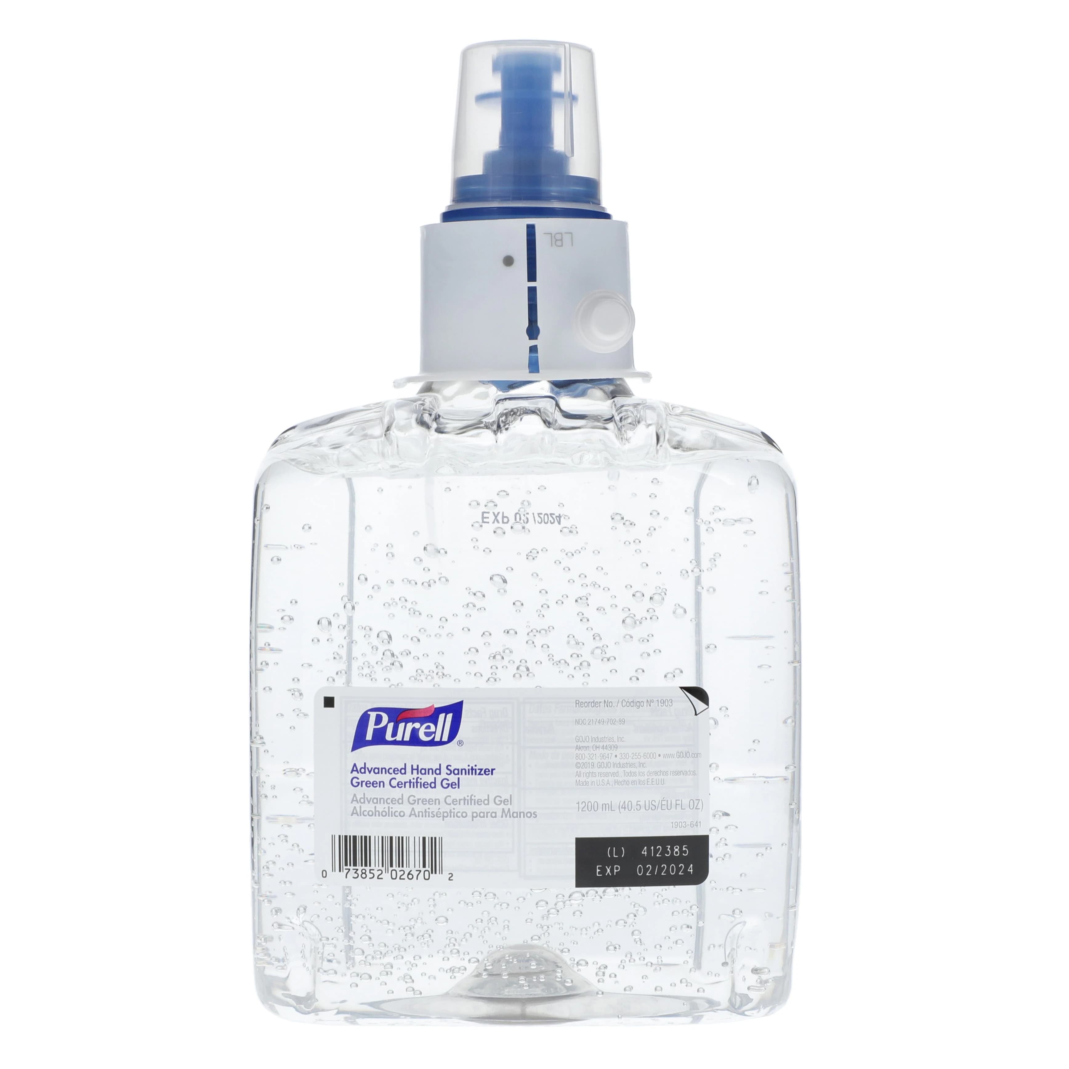 Purell LTX-12 Advanced Hand Sanitizer Gel, Green, 1200ml, 2/Case, 1903-02 - Purell Adv Hand Sanitizer Grn - Image 1