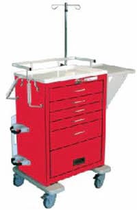 Waterloo Healthcare Deluxe Emergency Accessory Package for Aluminum Cart - Emergency Pkg f/Alum Cart - Image 1