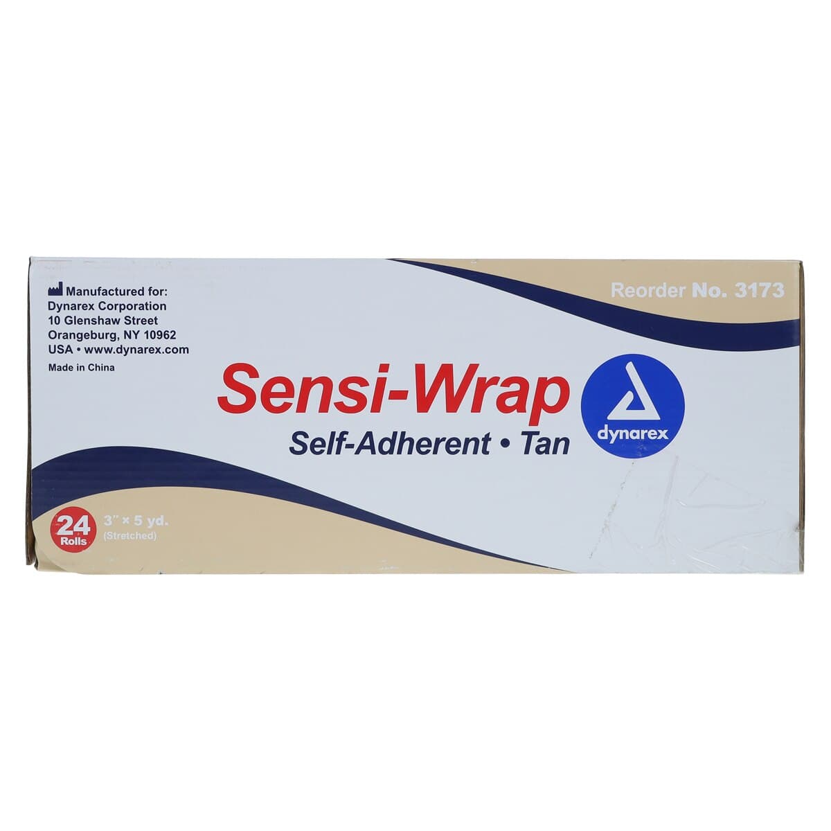 Dynarex Sensi-Wrap Self-Adherent Bandage Roll, Non-Woven Spandex, 3" x 5 yd, Tan, 24/Case, #3173 thumbnail 4
