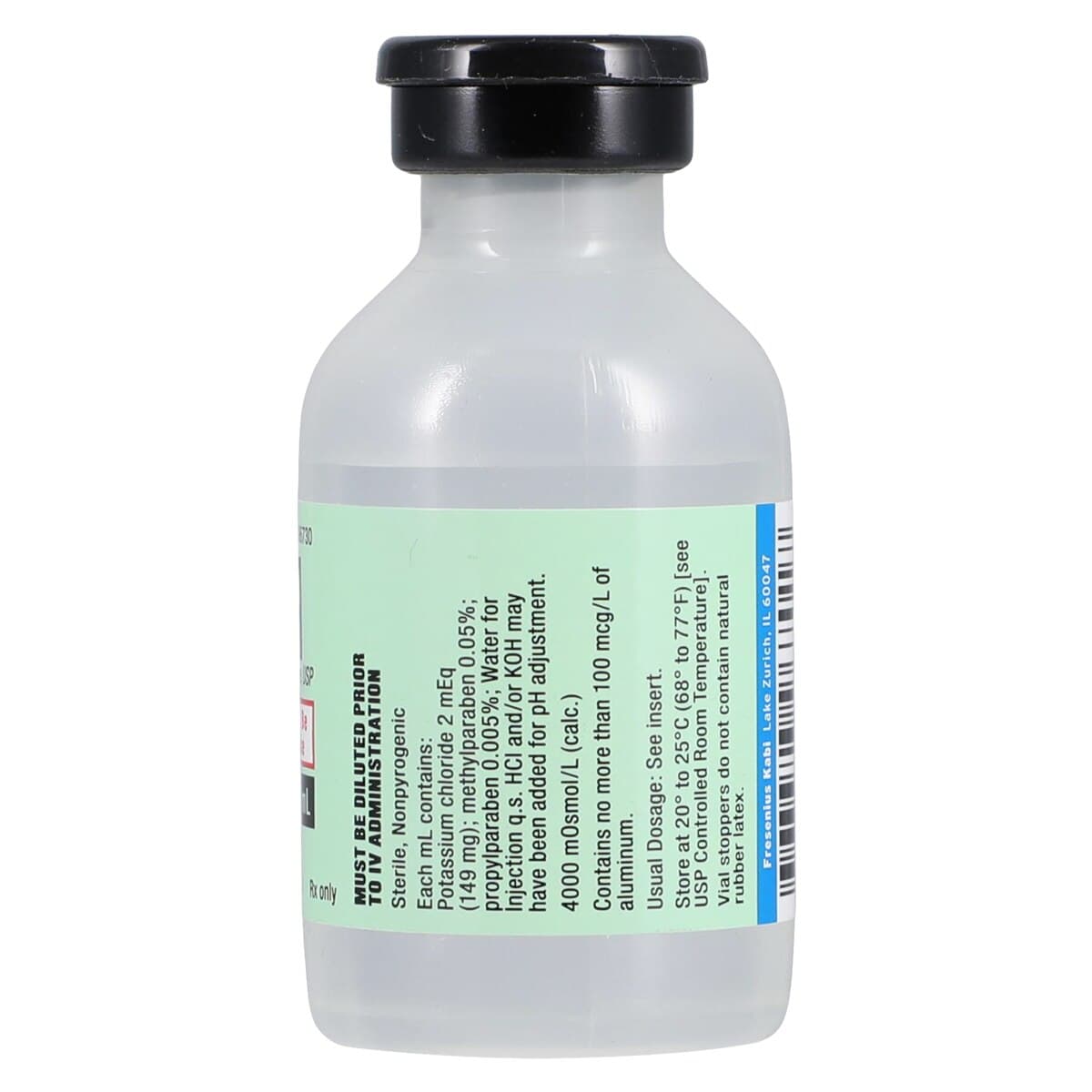 Potassium Chloride Injection 2mEq/mL, 60mEq, 30mL Multiple-Dose Vial, 25/Package thumbnail 4