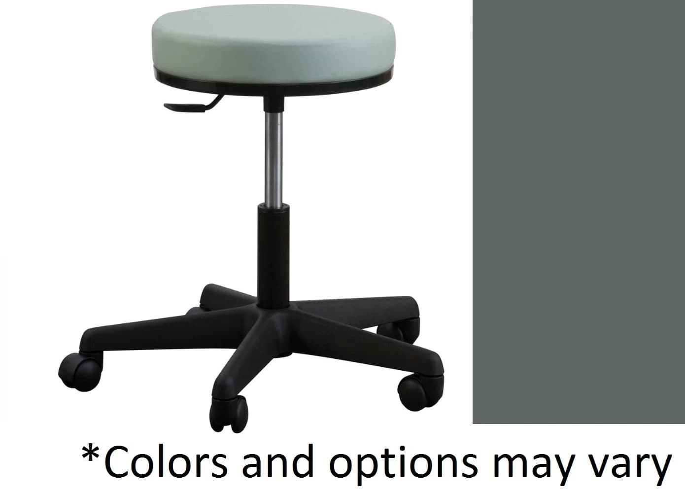 Oakworks Stool Air-Lift without Back, 18-24" Height, Pewter, 300 lb Capacity - Stool Air-Lift w/o Back 18-24" - Image 1