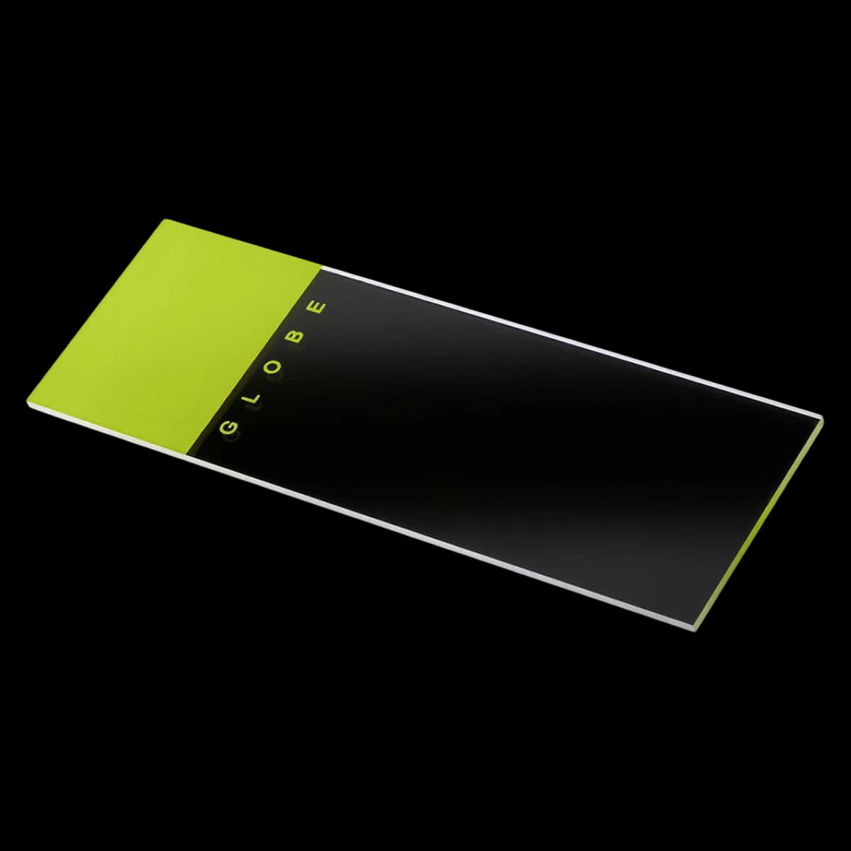 Globe Scientific Frosted Microscope Slides, 25x75x1mm, One Side Frosted, Green, 90° Grounded Edges, 1440/Case - Slide Frosted 1-Side 25x75x1mm - Image 1