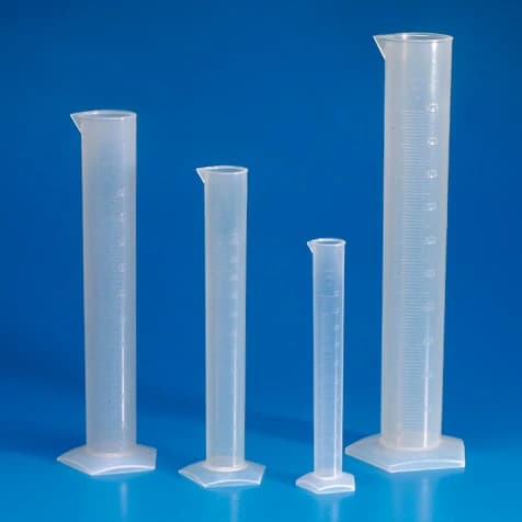 Globe Scientific Graduated Cylinder, Polypropylene, Clear, 100mL, Molded Graduations, Pour Spout thumbnail 2