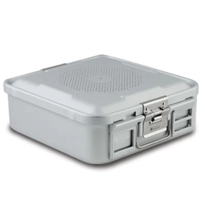 Sklar Instruments SklarLite Sterilization Bottom Container, 1/2 Size, 11-3/4" x 11" x 4" - Container Ster SklarLite Perf - Image 1