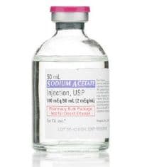 Sodium Acetate Injection 2mEq/mL Pharmacy Bulk Pack, 50mL Vial, 25/Package - Sodium Act Inj Bulk Pk Vl 50mL - Image 1