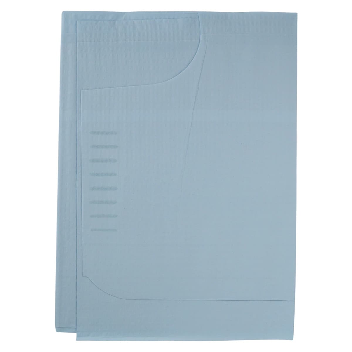 Apex Exam Gown, Fluid Resistant, Waist Tie, IV Sleeve, Unisex/Standard, 30 in x 42 in, Blue, Disposable, 50/Case thumbnail 2
