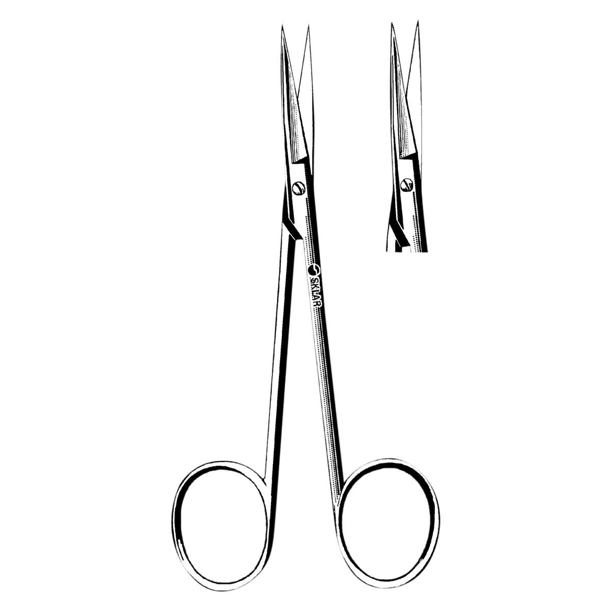 Sklar Sklarlite Iris Scissors, Straight, 3-1/2" (9 cm), Stainless Steel, Non-Sterile, Reusable - Scissor Sklarlite Iris 3.5"SS - Image 1