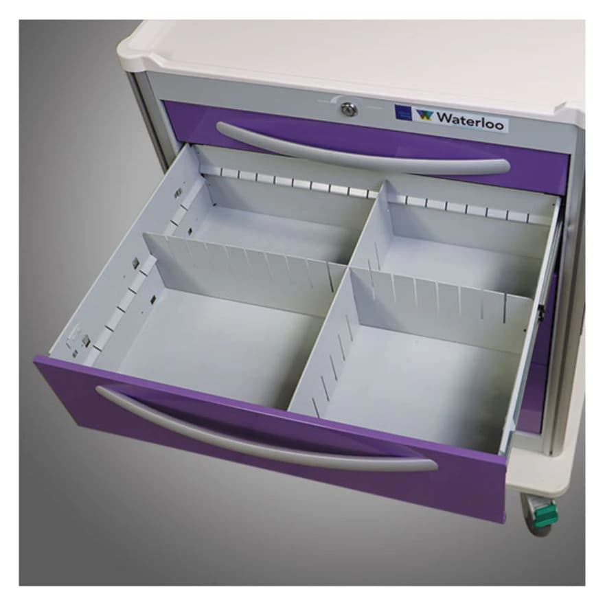 Waterloo Healthcare Drawer Dividers for Aluminum Unicart Crash Cart, 2/Package - Dividers Drawer f/Crash Cart - Image 1
