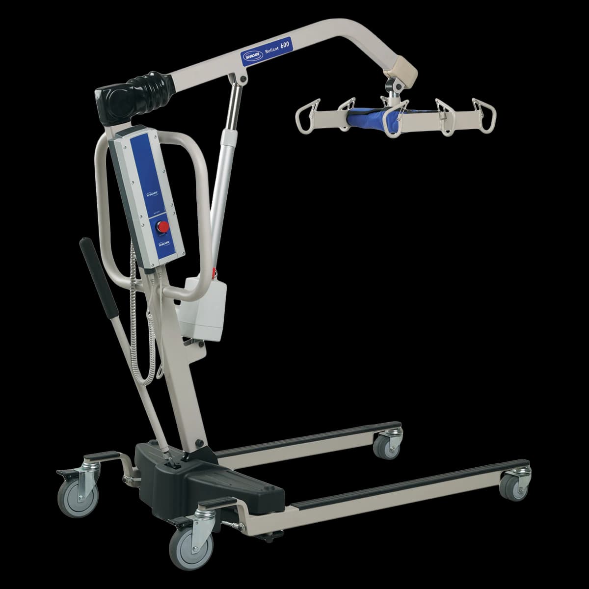 Invacare Reliant 600 Patient Transfer Lift, 600 lb Capacity, Bariatric Steel, Base Width 25.5-39.5" - Lift Power Reliant 600 Steel - Image 1