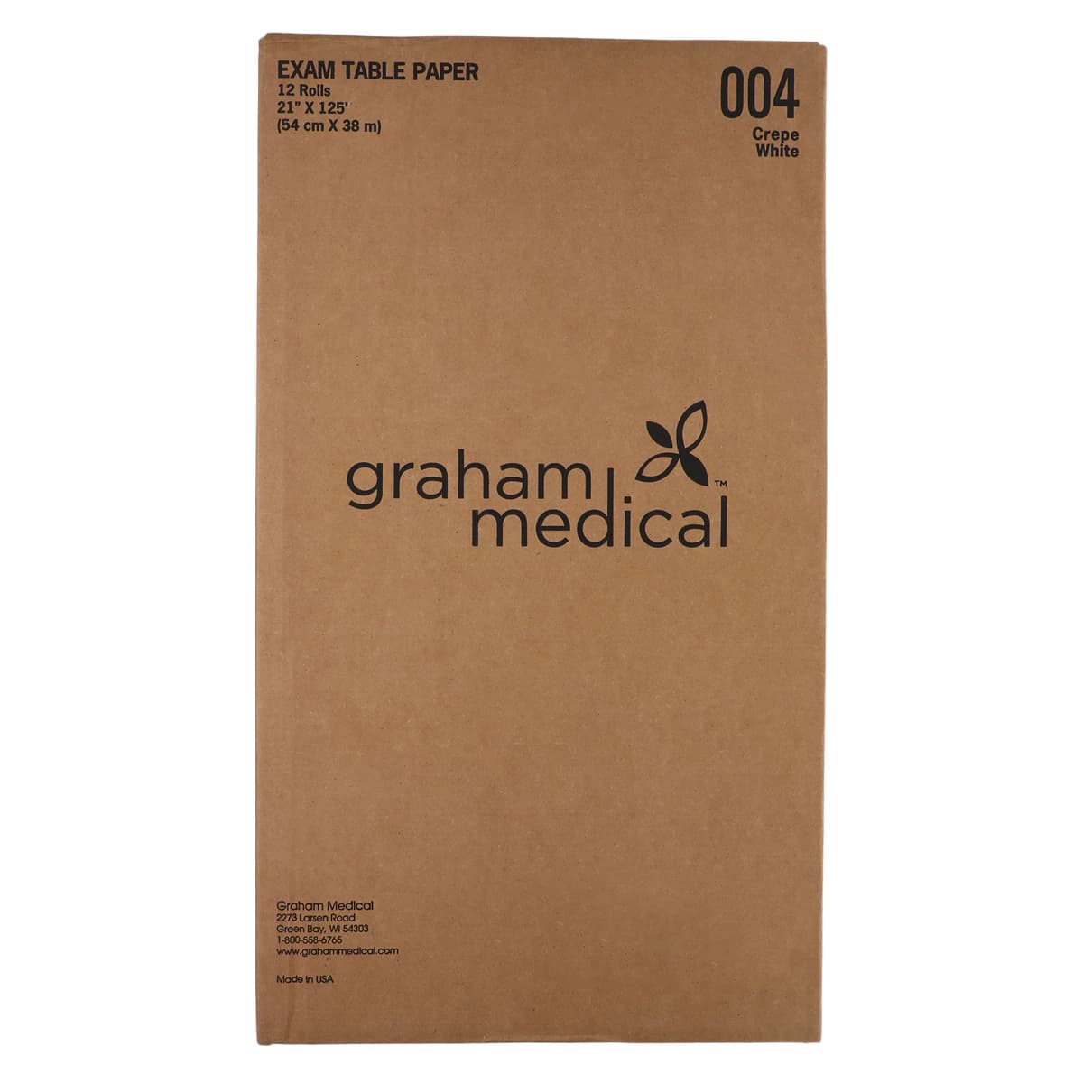 Graham Medical Exam Table Paper, Crepe, White, Non-Sterile, 21 in x 125 ft, 12 Rolls/Case thumbnail 3