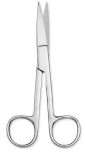 Medline Stainless Steel Straight Scissors, Sharp/Sharp, 5-1/2", Sterile, Disposable, 20/Case - Scissor Straight Sharp/ Sharp - Image 1