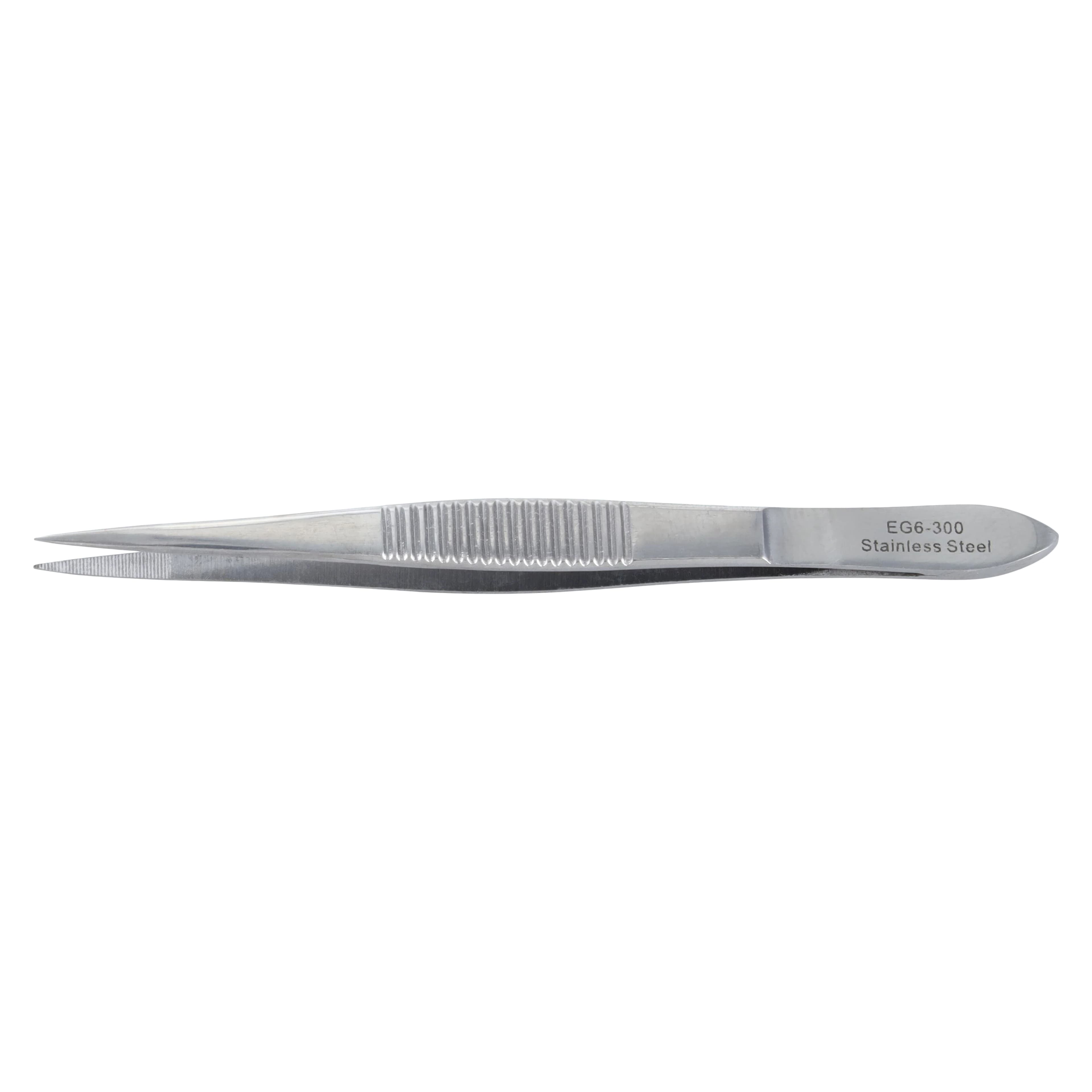 Miltex-Integra Plain Splinter Forceps, 3-1/2" Stainless Steel, Autoclavable, 12/Box - Forceps Splinter Economy - Image 1