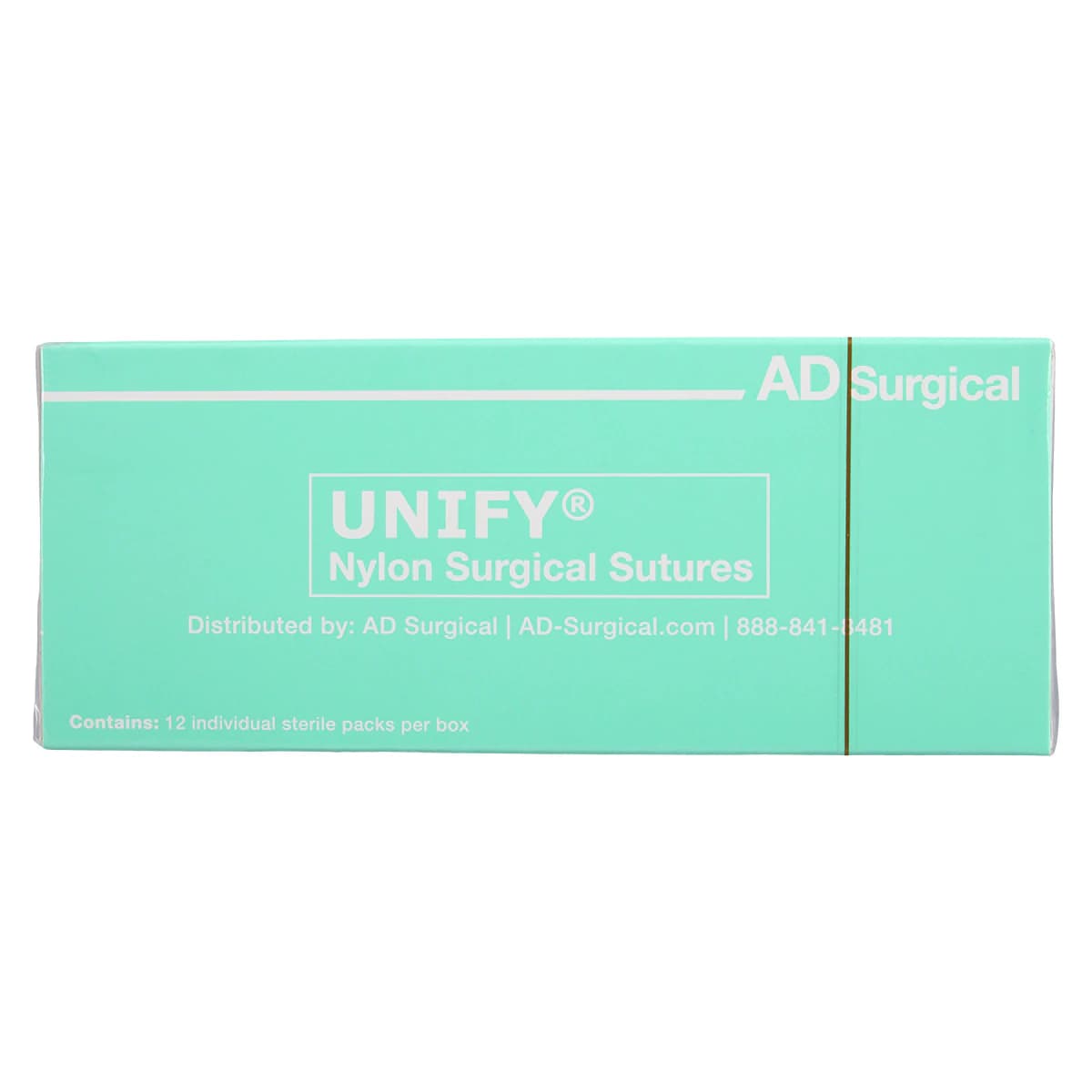 Unify Suture Nylon Monofilament 5-0 18" Non-Absorbable P-3 Reverse Cutting 3/8 Circle Needle 13mm Uncoated Black 12/Box thumbnail 3
