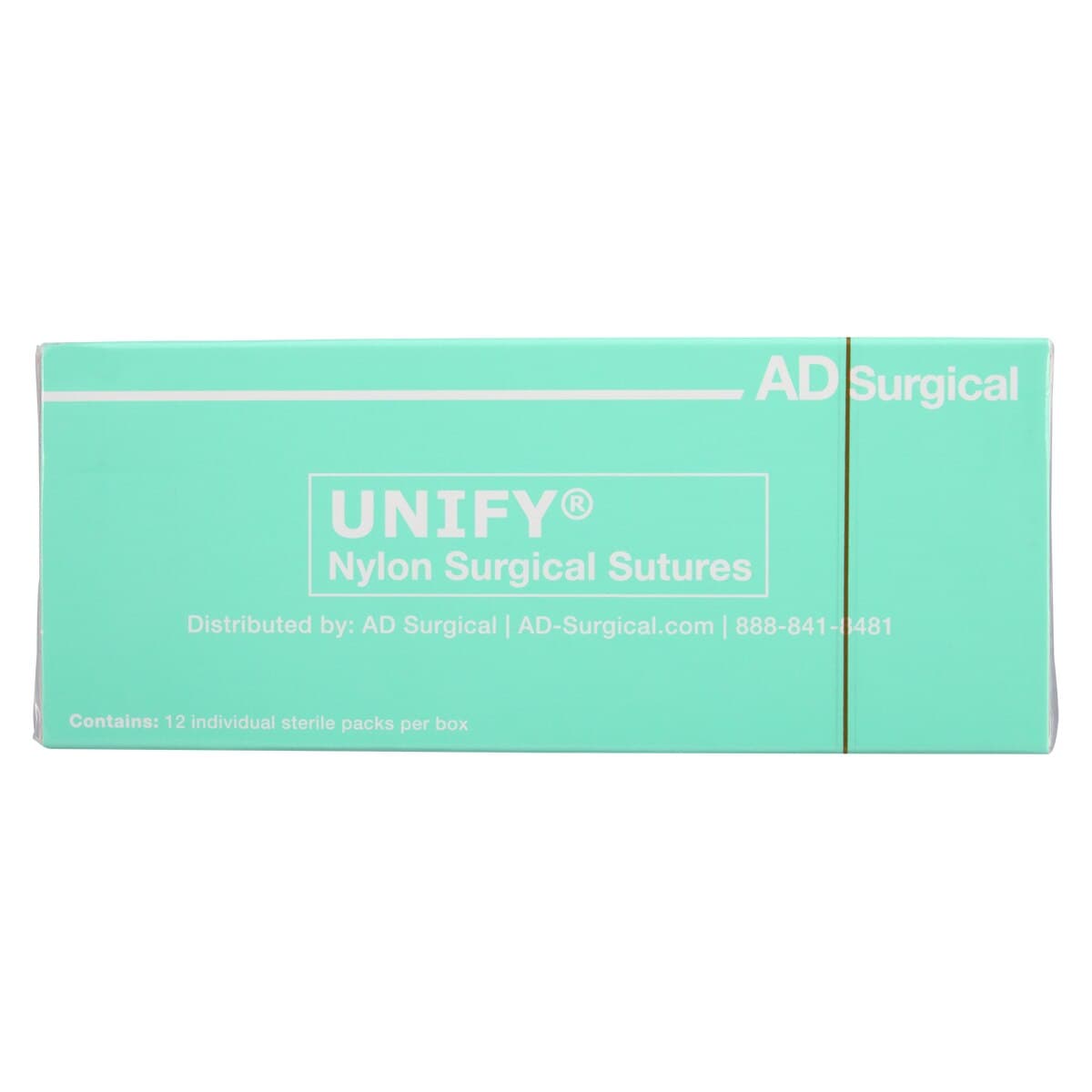 Unify Suture Nylon Monofilament 6-0, 18" Non-Absorbable, P-13 Reverse Cutting 3/8 Circle Needle 13mm, Black, 12/Box thumbnail 3