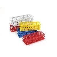 Marketlab Test Tube Rack, Polypropylene, 20mm, 40-Place, Yellow, Reusable, 2/Package - Rack Tube 40-Place 20mm - Image 1