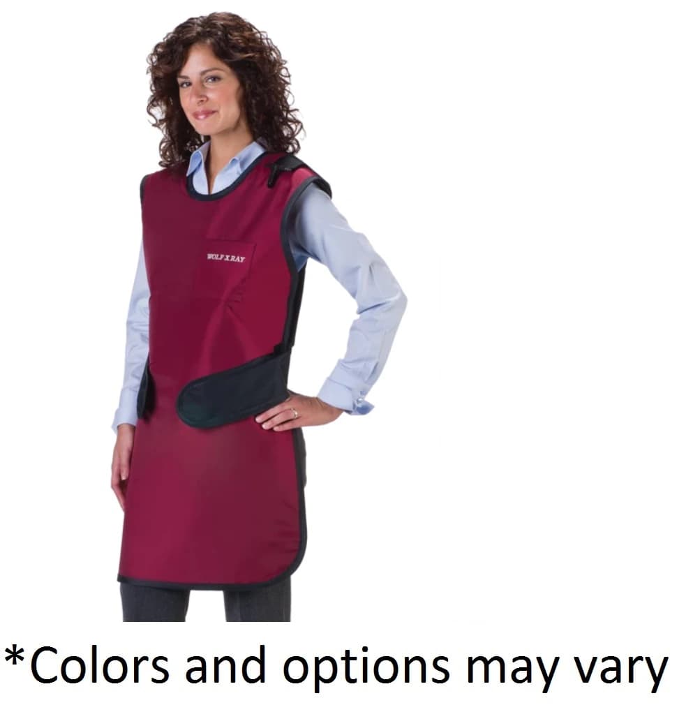 Wolf X-Ray Lead-Free X-Ray Apron with Collar, Unisex, 24" x 42", 0.5mm Lead Equivalence - Apron X-Ray Lead Free w/Collar - Image 1