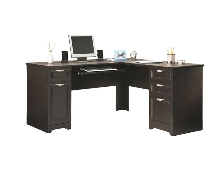 Magellan L-Shaped Desk, 30" W x 58.75" D x 18.75" H, Espresso - Desk L-Shaped Magellan Collect - Image 1