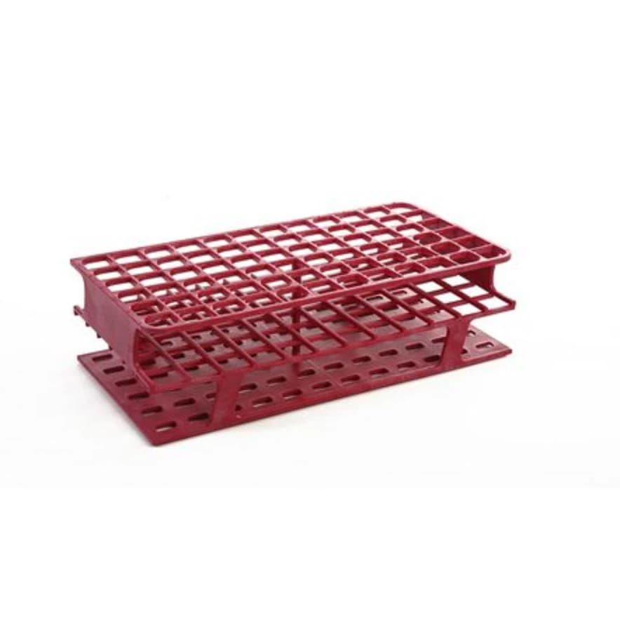 Marketlab Test Tube Rack, Delrin, 16mm, 72-Place, Magenta, Reusable, 01KWC87QCFA2GSQ7EQQ02VCZBT - Rack Test Tube 16mm 72 Cap - Image 1