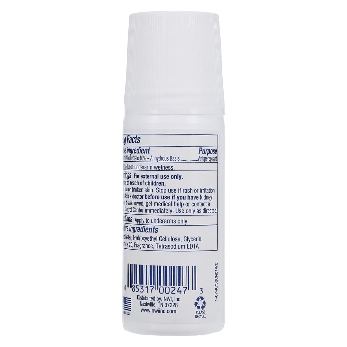 New World Imports Deodorant Roll-On, Alcohol Free, Fresh Scent, 1.5 oz, 96/Case thumbnail 3