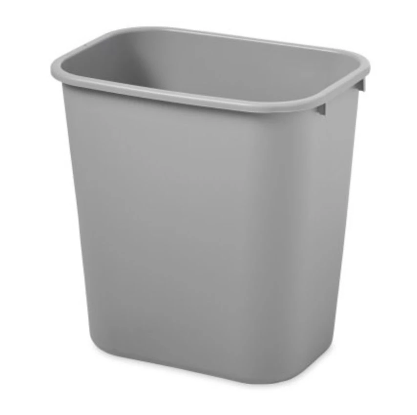 Newell Rubbermaid Deskside Wastebasket, 28-1/8 Qt, Resin, Smooth Finish, No Lid, 12/Package - Wastebasket Deskside 28-1/8 Qt - Image 1