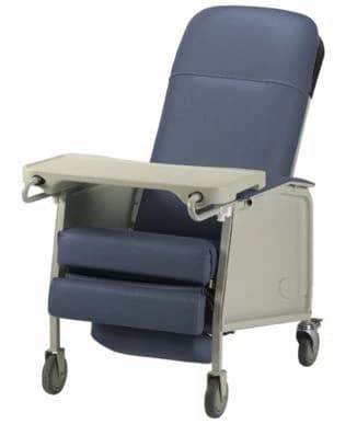 Invacare UniCliner Clinical Recliner, Basic 3 Position, Steel Frame, 250 lb Capacity, Blue Ridge, Each - Recliner Basic 3 Position - Image 1